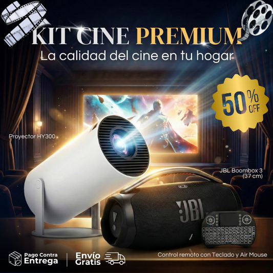 Kit Cine Premium: Proyector + Altavoz + Control con Teclado🍿📽️
