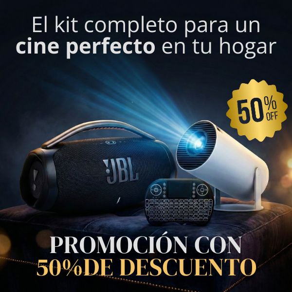 Kit Cine Premium: Proyector + Altavoz + Control con Teclado🍿📽️