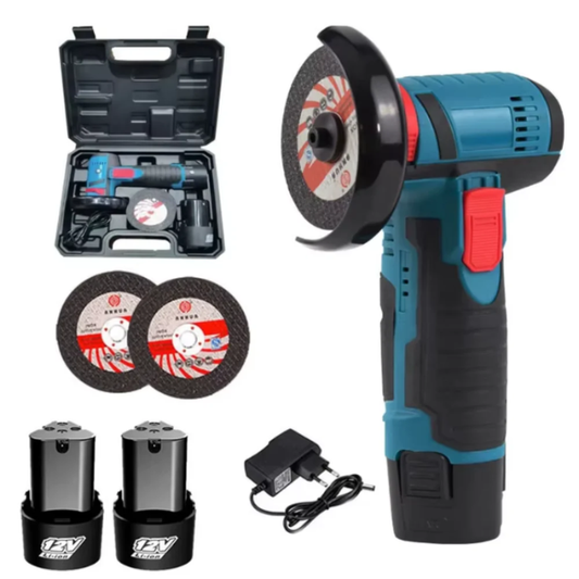 Amoladora Angular Inalámbrica 12V + 2 Baterías Recargables + Accesorios 🔥 Últimas Unidades 🔥