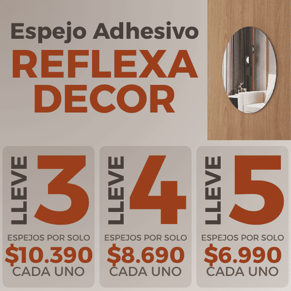 Espejo Adhesivo Reflexa Decor 🚨 Últimas Unidades 🚨