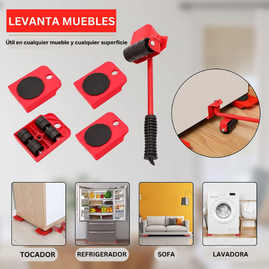 Kit Desplazador de Muebles Multifuncional de 5 Piezas