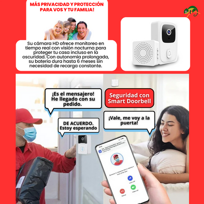 SMART DOORBELL - Timbre Inalámbrico Con Camara